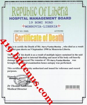 My Father Certificate